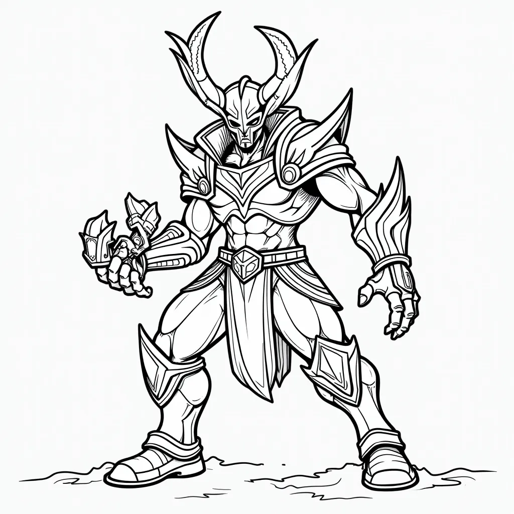 Thresh league of legends coloring pages