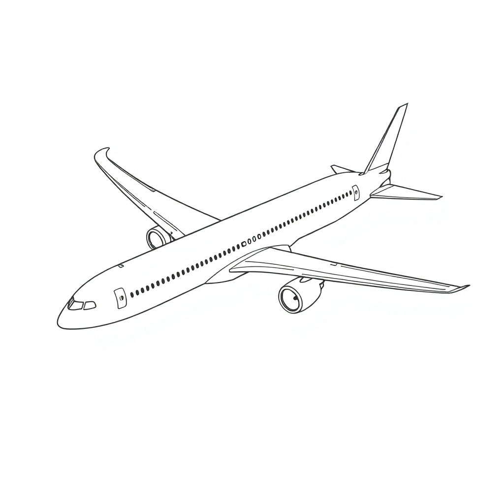 Boeing 787 airplane صفحات التلوين