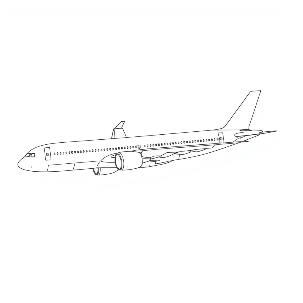 Airbus A350 airplane صفحات التلوين