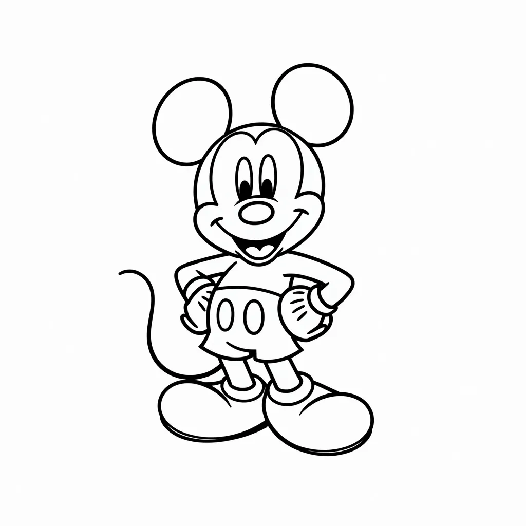 彩色的米老鼠 coloring pages