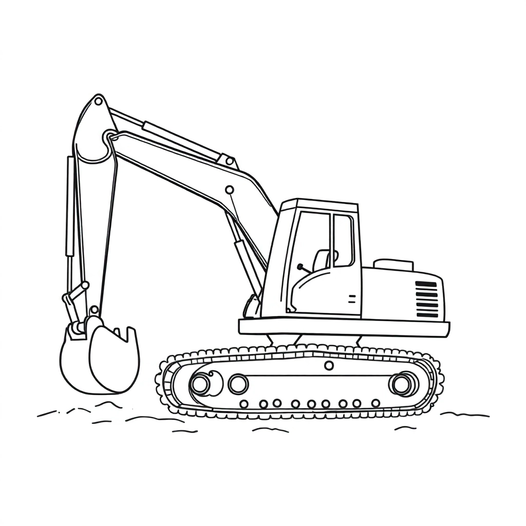 excavator صفحات التلوين