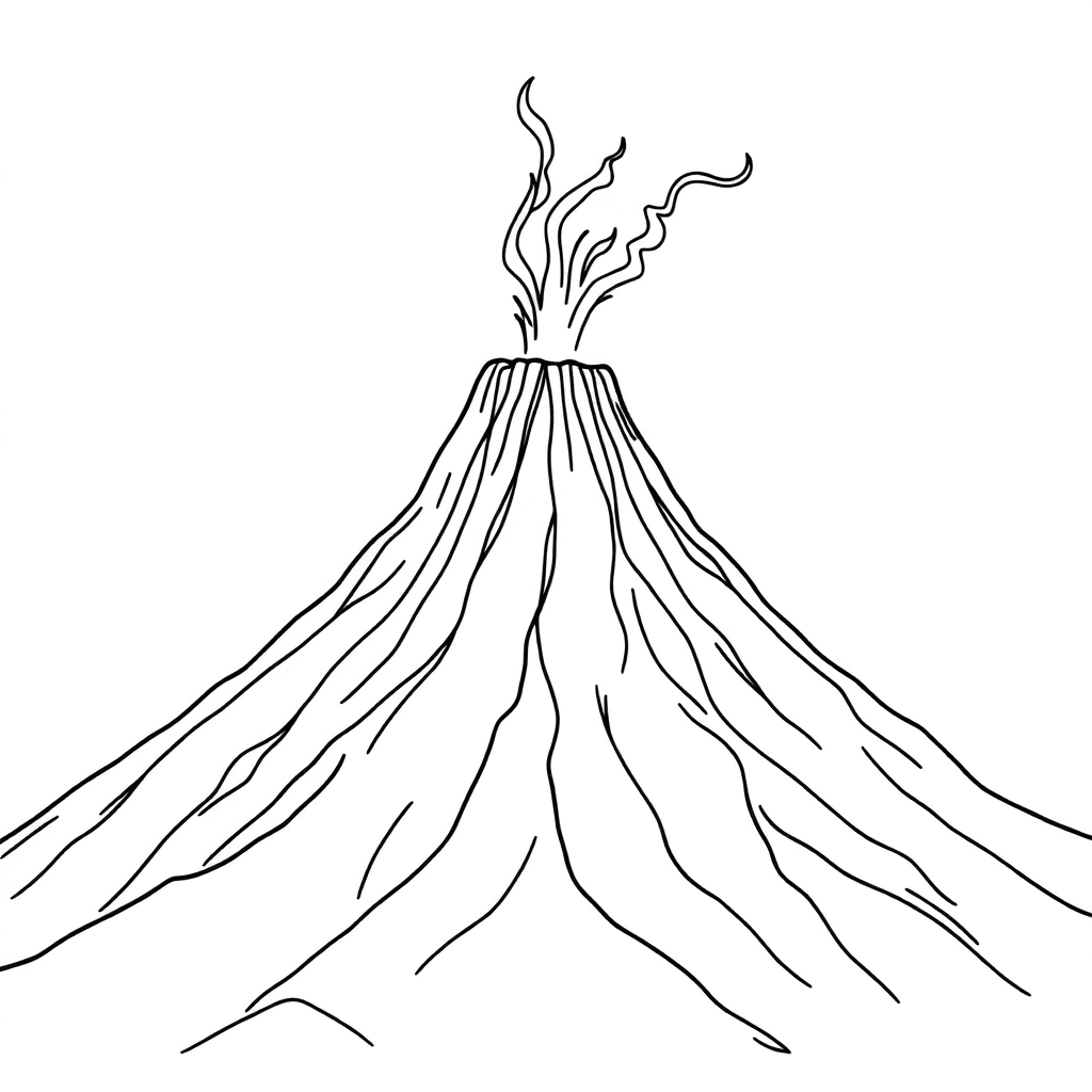 火山 صفحات التلوين