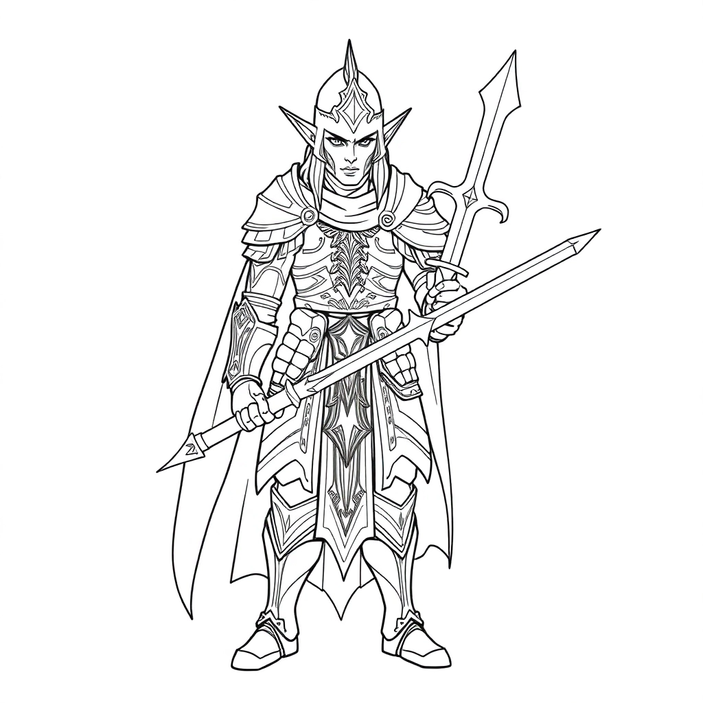 魔兽世界 血精灵 圣骑士 光明使者套装 صفحات التلوين