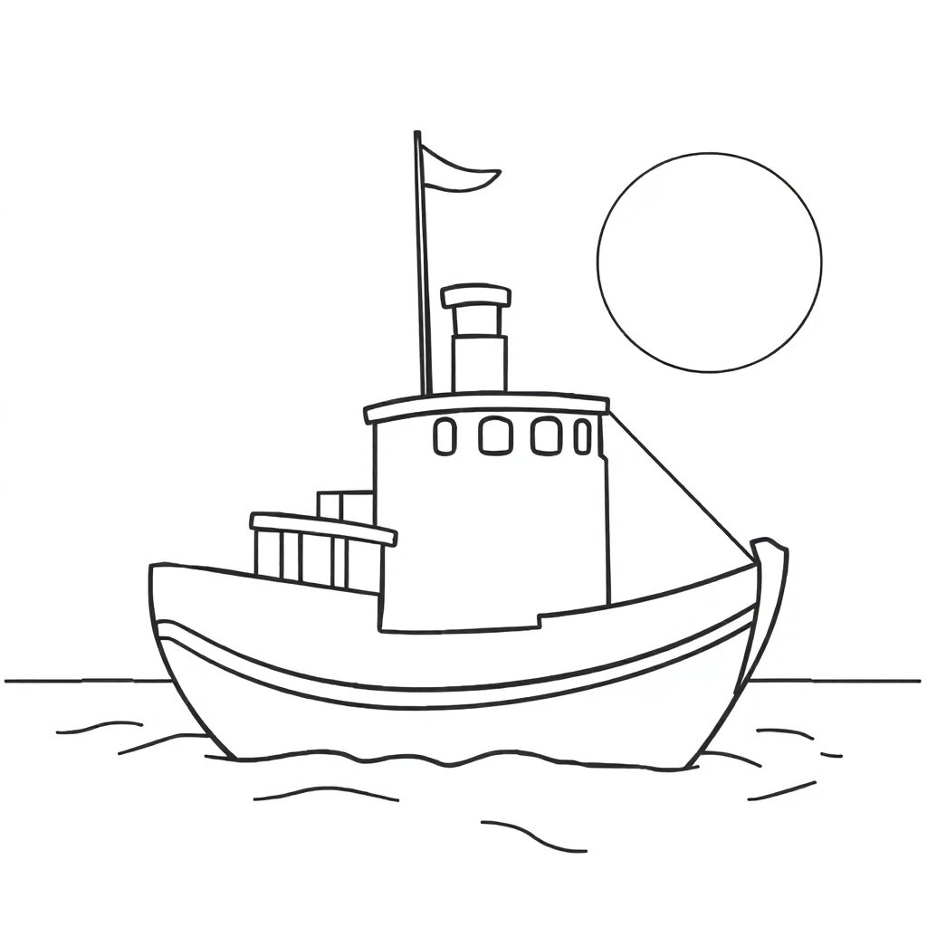 little ship صفحات التلوين
