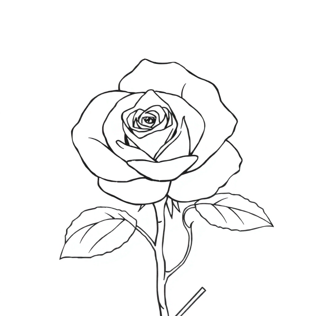 玫瑰花 صفحات التلوين