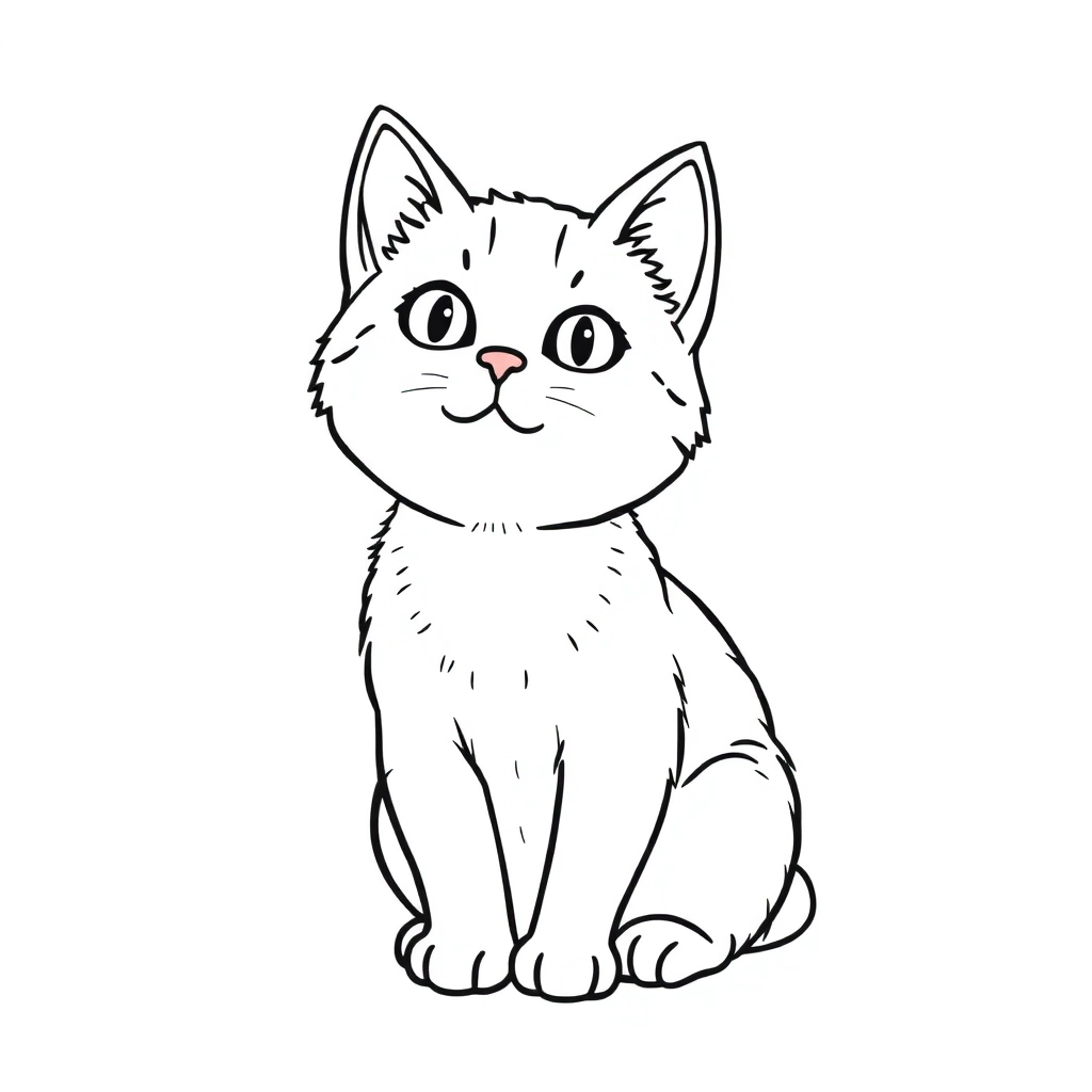 cute cat صفحات التلوين