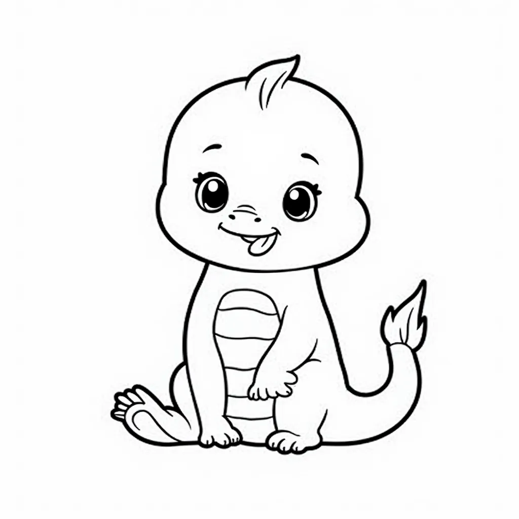 QQ baby toy for Chinese Snake Year coloring pages