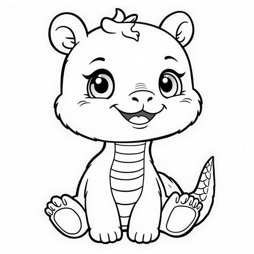 QQ baby toy for Chinese Snake Year coloring pages