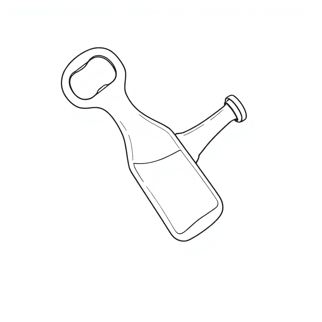 Bottle opener صفحات التلوين