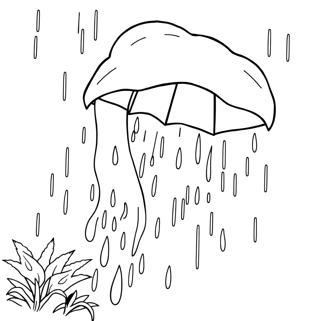 rain صفحات التلوين