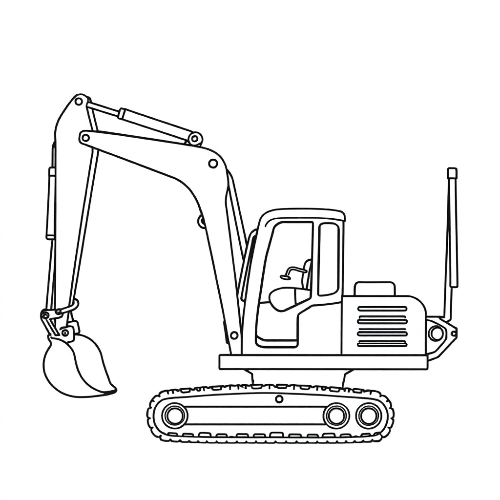 excavator صفحات التلوين