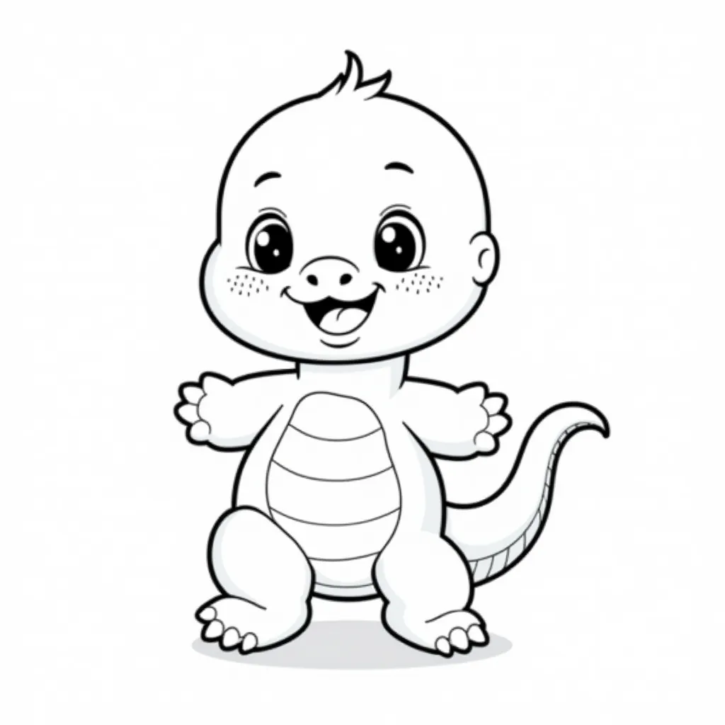 Tencent QQ baby toy for Chinese Snake Year coloring pages