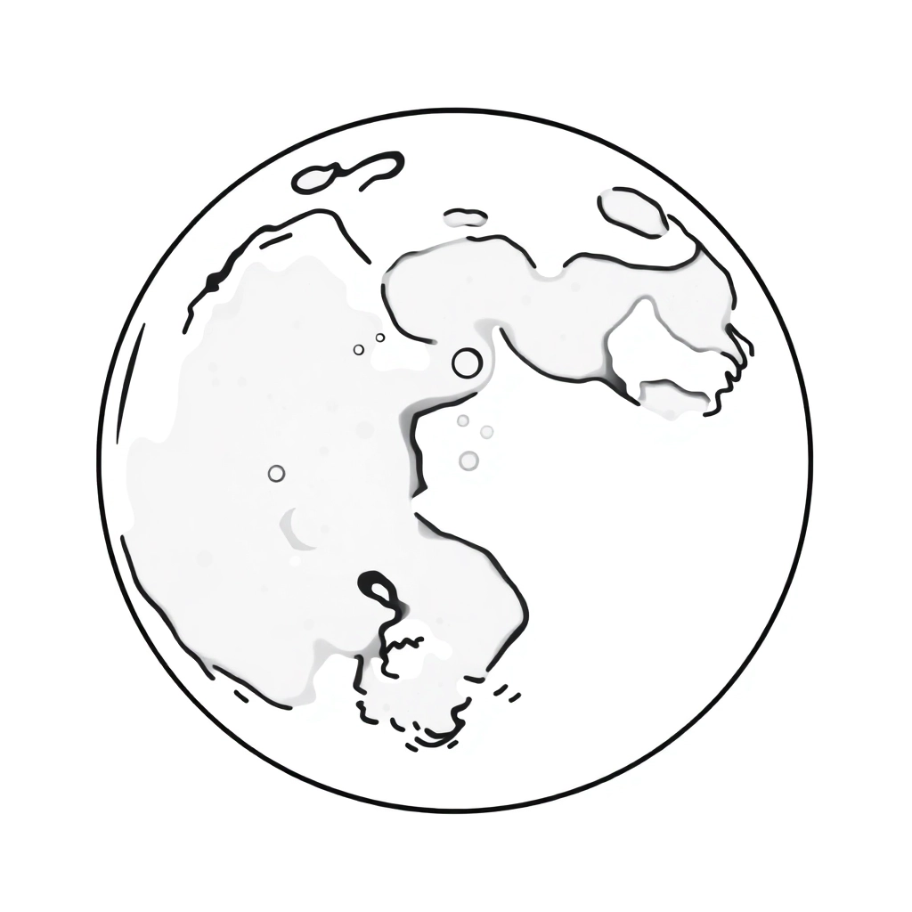 月球 Coloring Pages