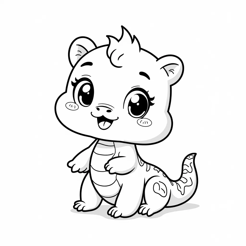 Tencent QQ baby toy for Chinese Snake Year coloring pages