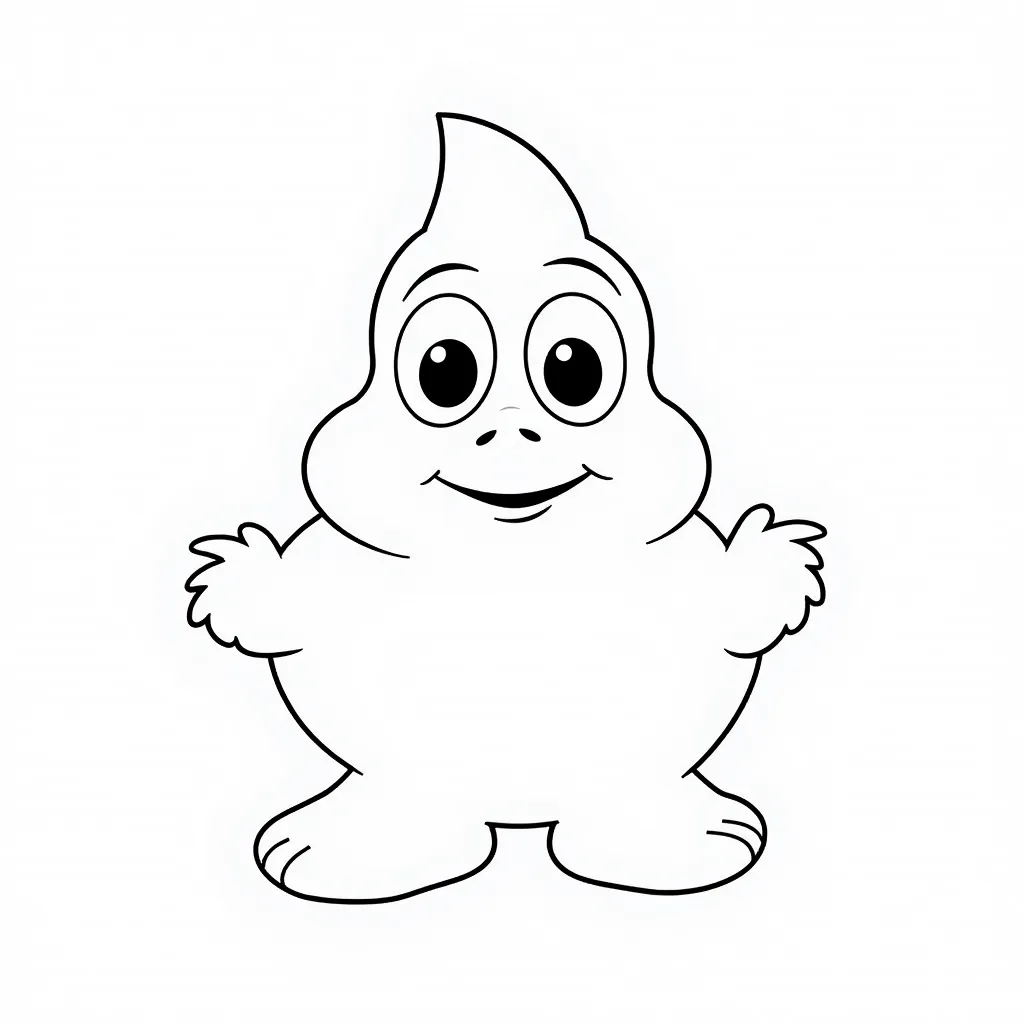 cute poo coloring pages