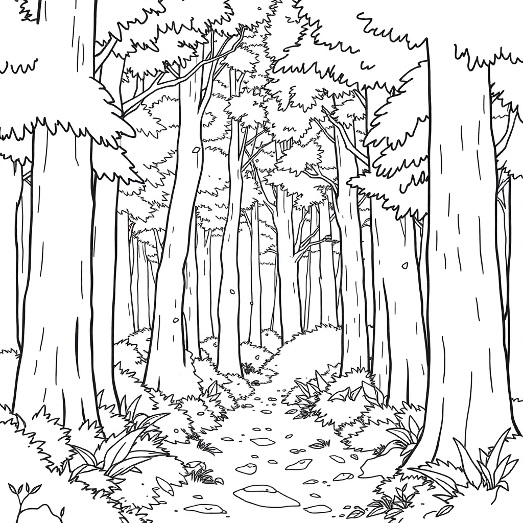 forest صفحات التلوين