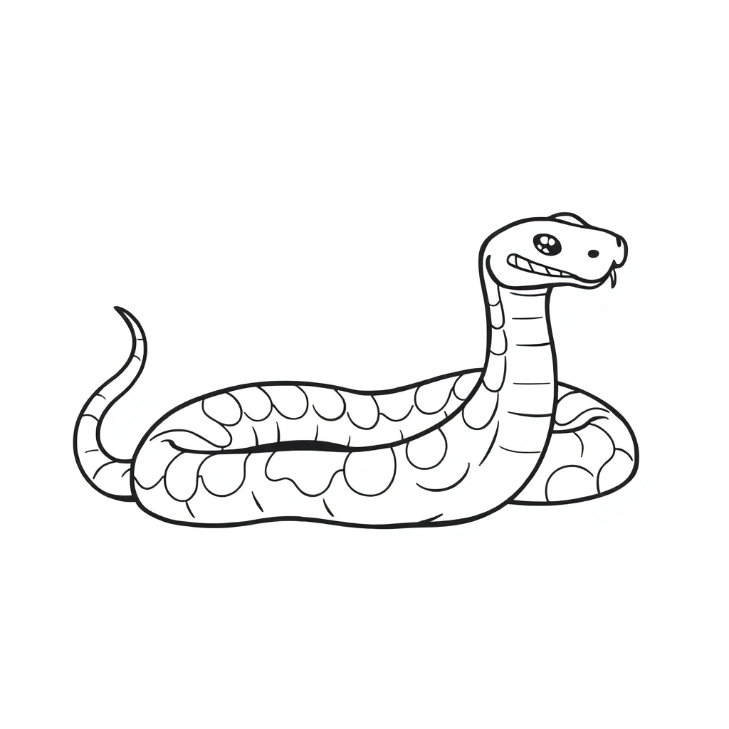  Snake صفحات التلوين