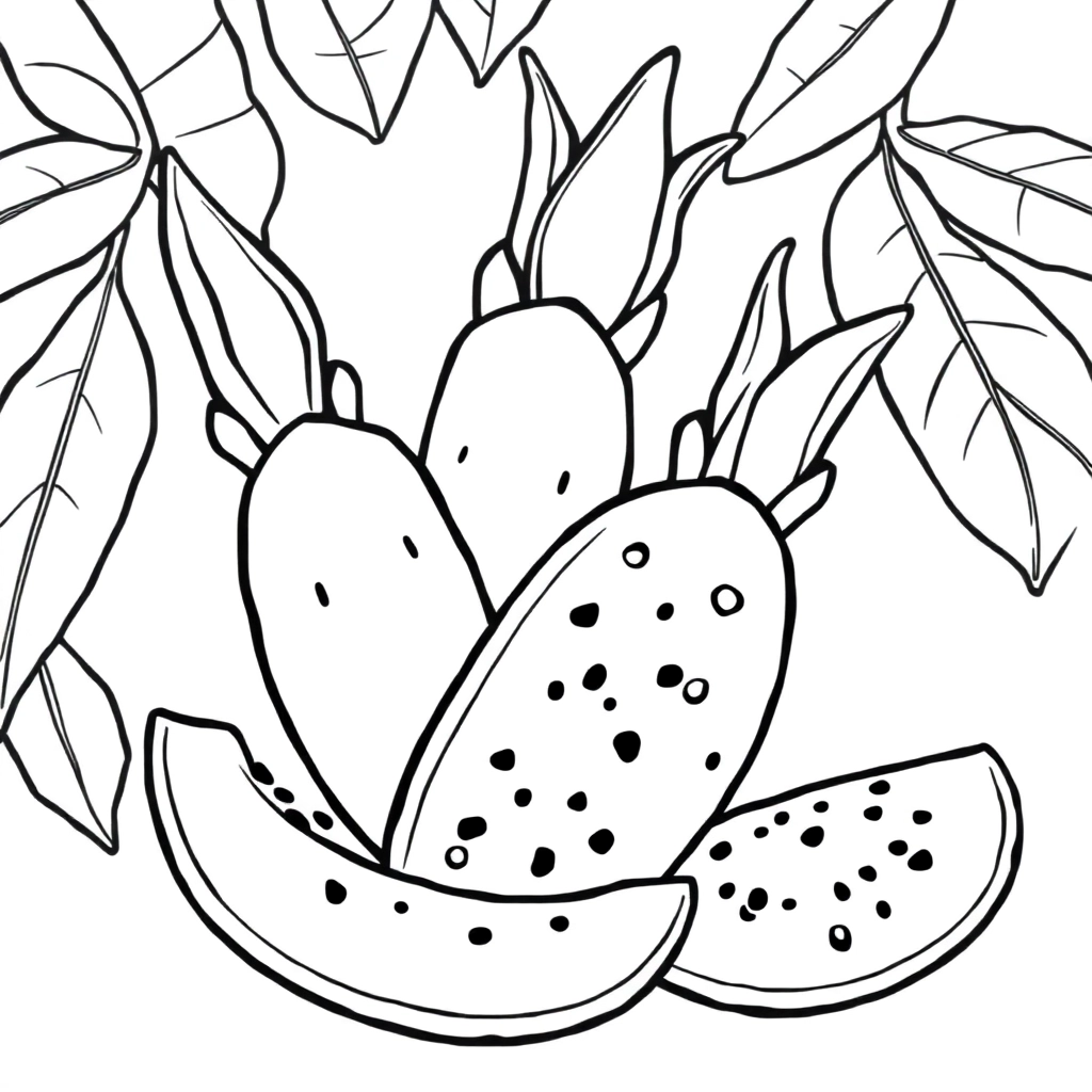 pitaya صفحات التلوين