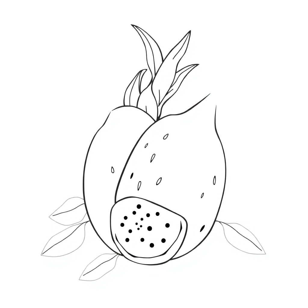 pitaya صفحات التلوين