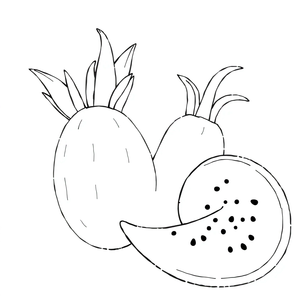 pitaya صفحات التلوين