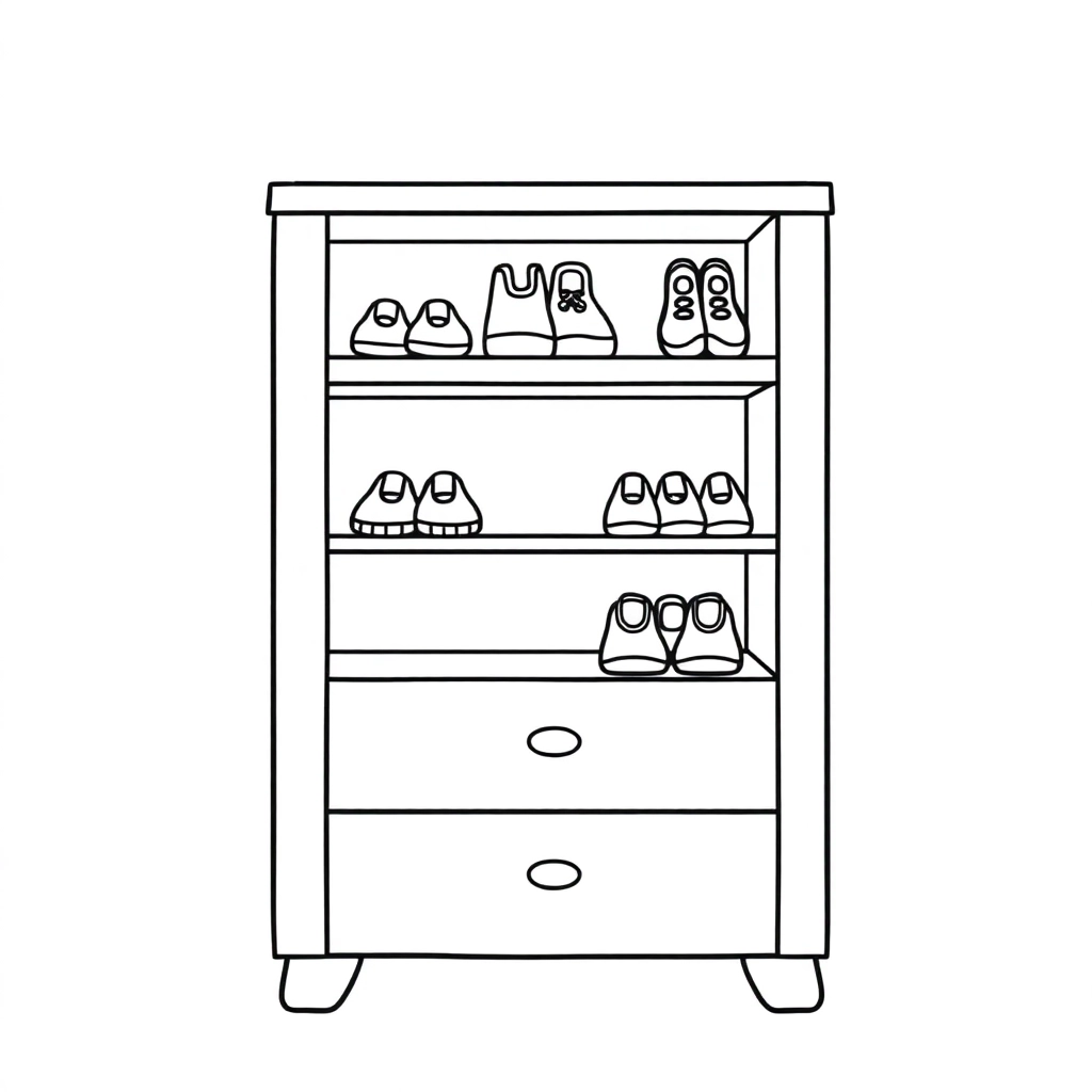 shoe cabinet صفحات التلوين