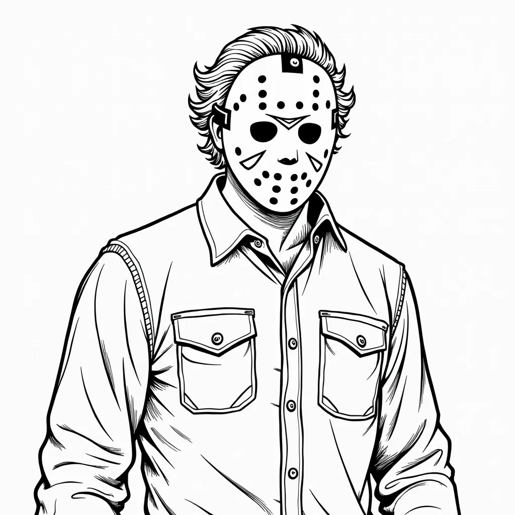 jason friday the 13th coloring pages