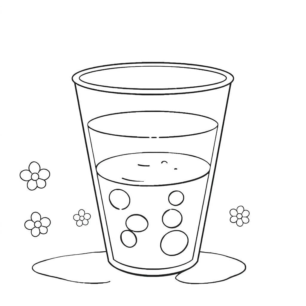 水杯 صفحات التلوين