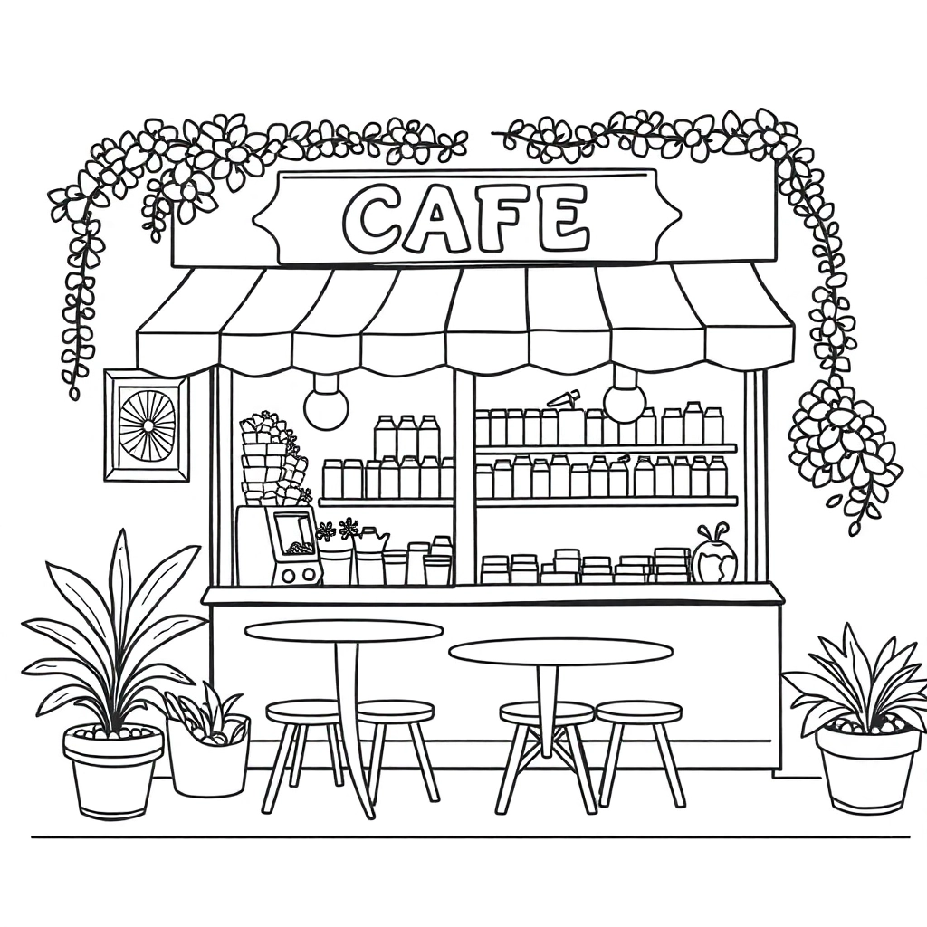 cafe store صفحات التلوين
