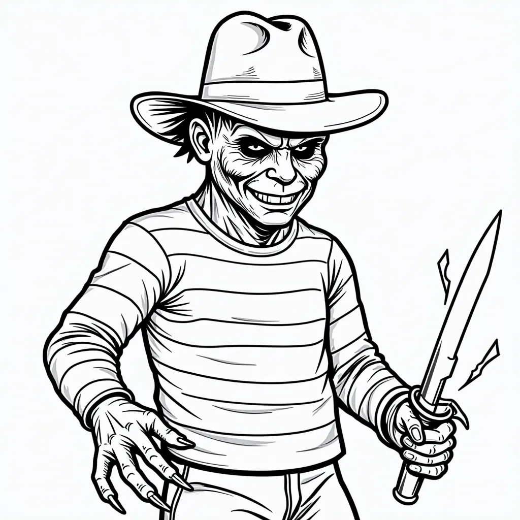 freddy krueger coloring pages