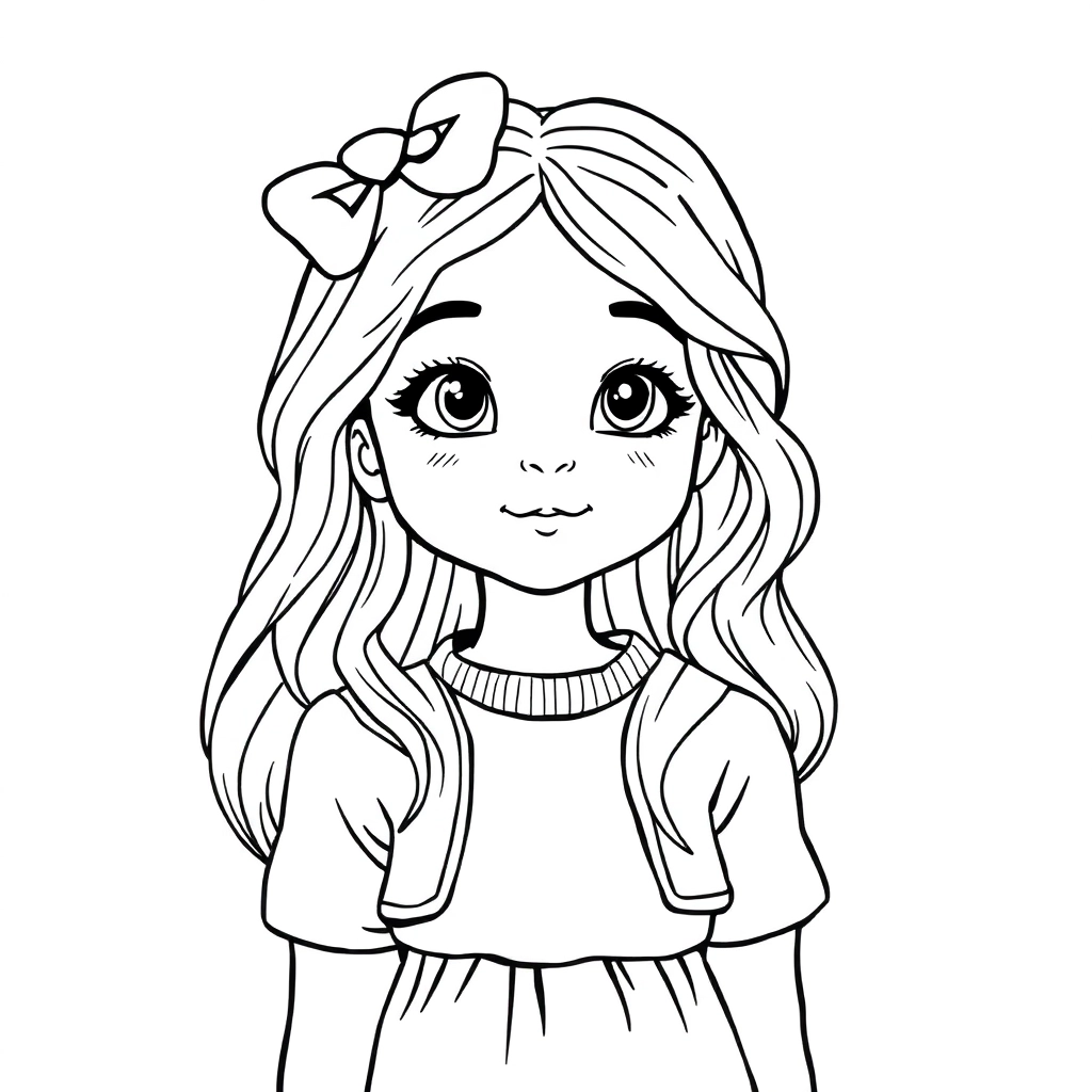 a little girl صفحات التلوين