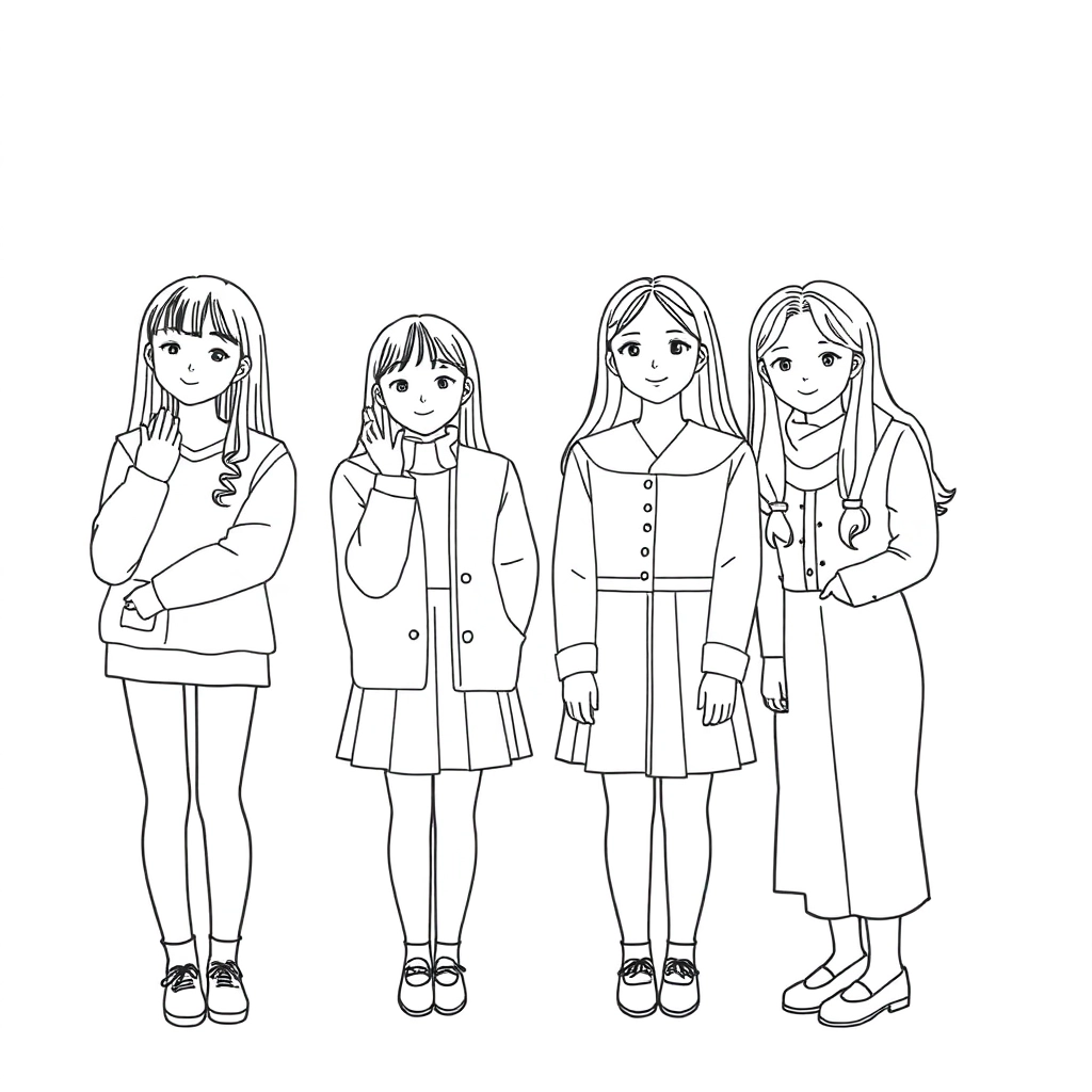 韩国女团 صفحات التلوين