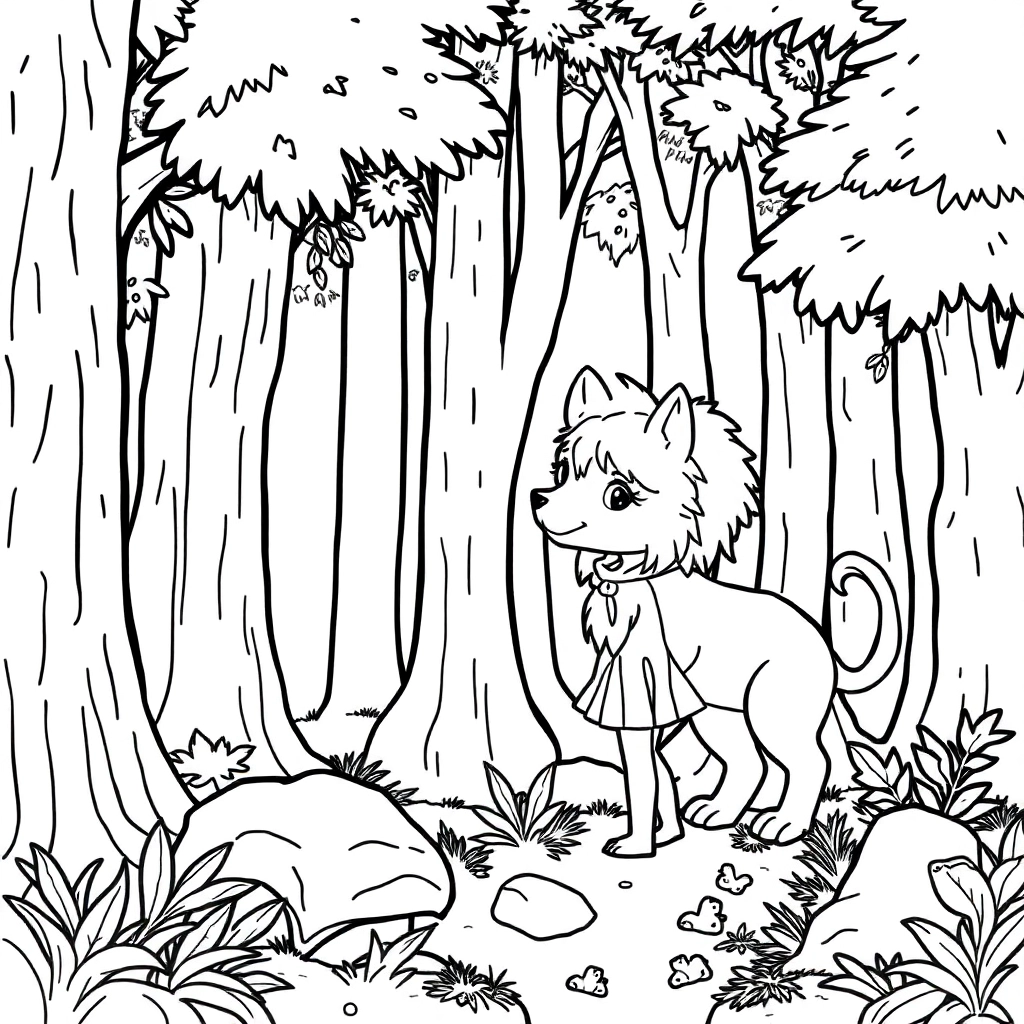 forest beaty girl and beast صفحات التلوين