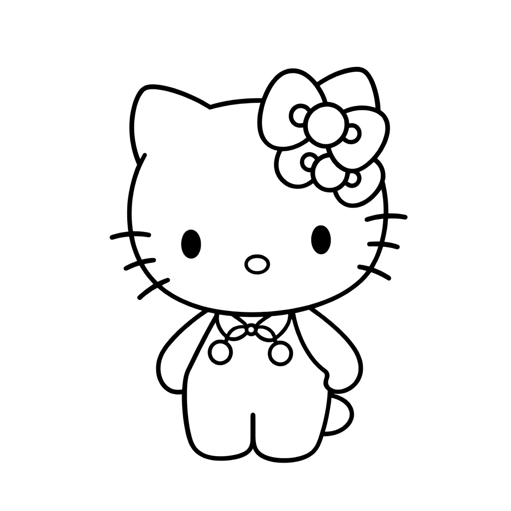 hello kitty صفحات التلوين