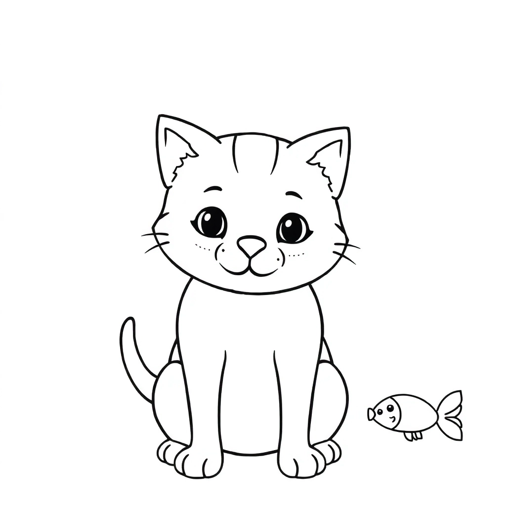 一只猫 一个狗 狗仔吃骨头 猫在吃鱼 صفحات التلوين