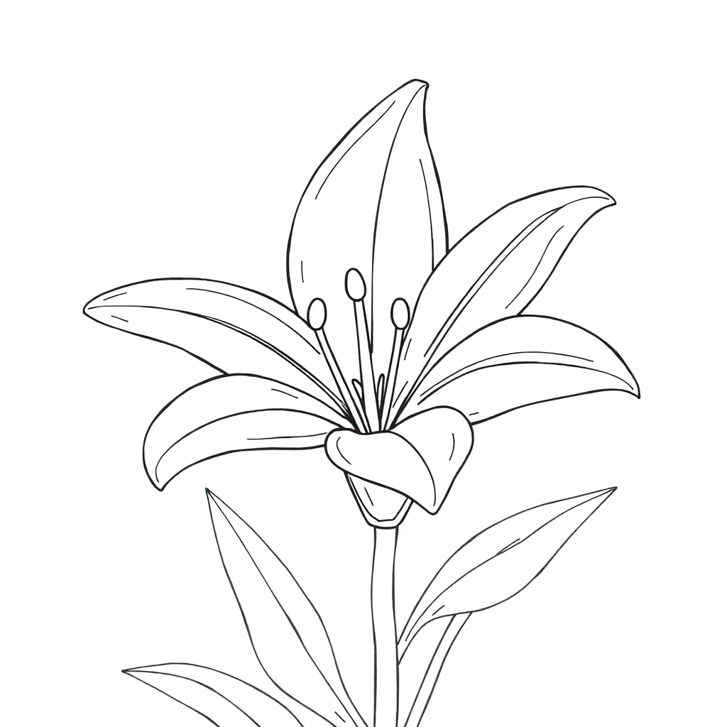 bunch of lily flower صفحات التلوين