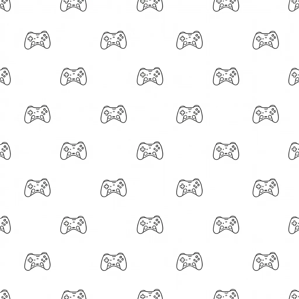 pattern of smal icons of game controllers  game icons  repeating in all directions coloring pages