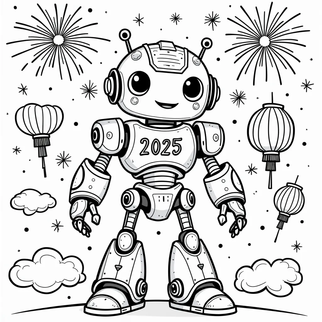 robot coloring pages