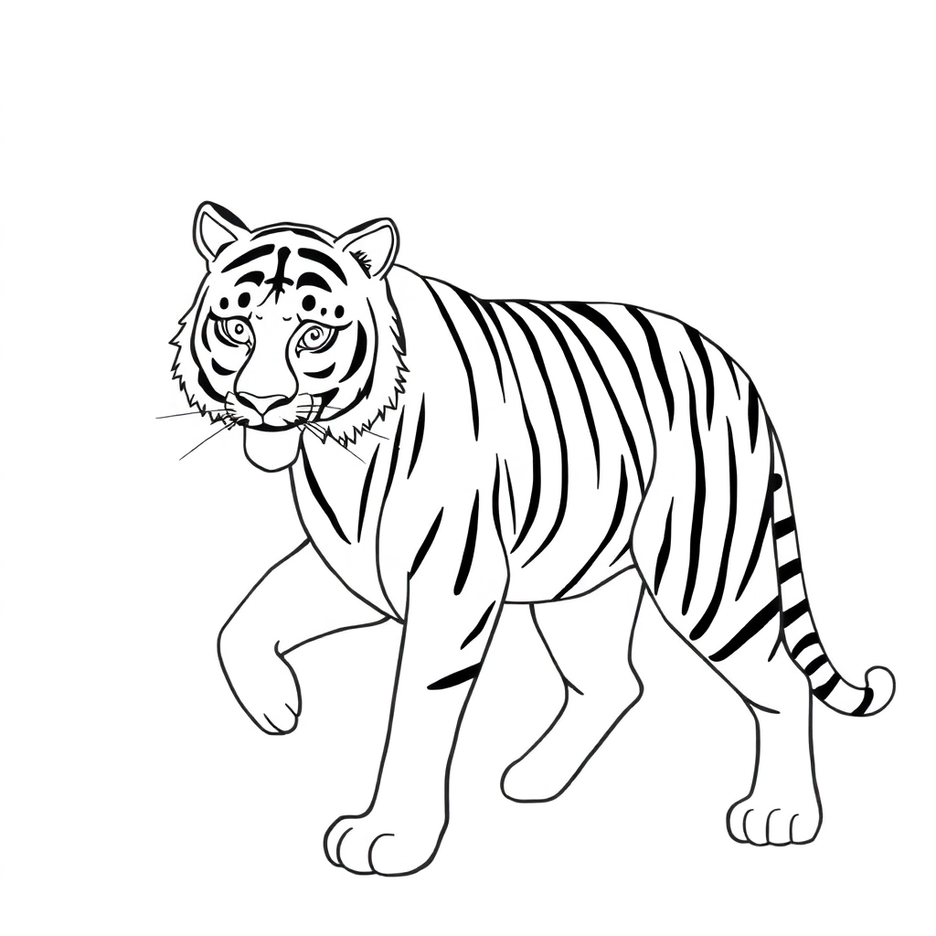 tiger صفحات التلوين