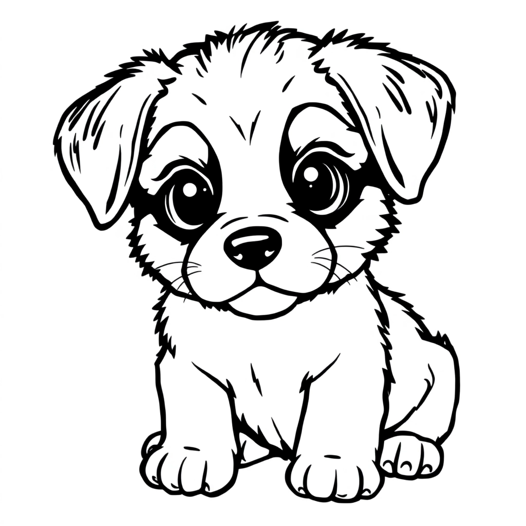 cute and beautiful Puppy صفحات التلوين