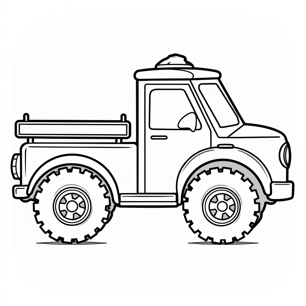 6 wheel fire engine coloring pages