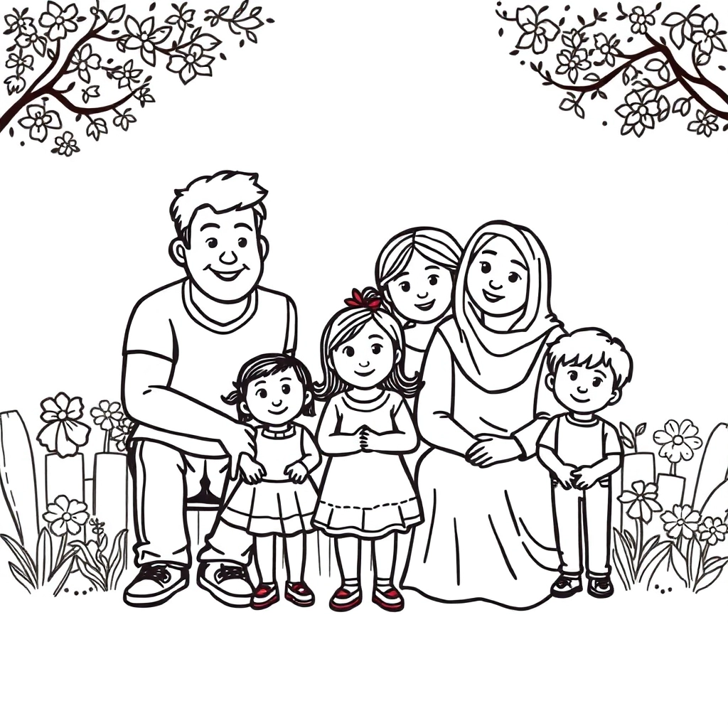 We are family صفحات التلوين