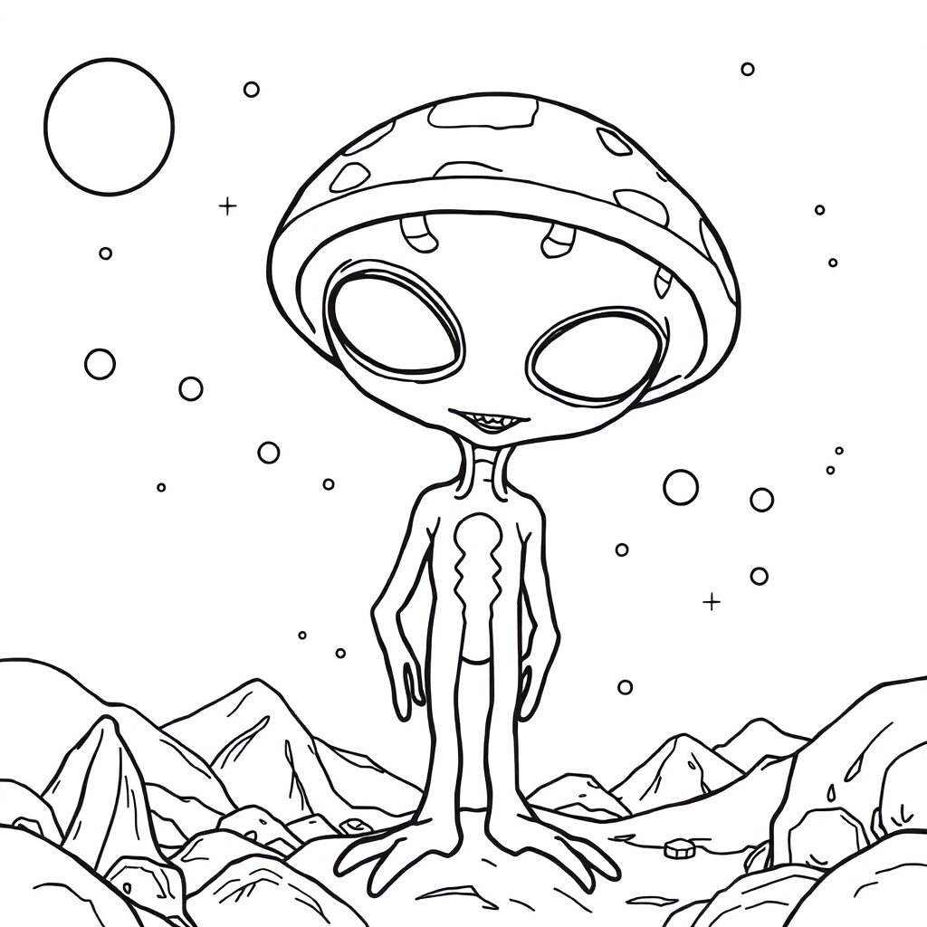 一个宇宙生物 صفحات التلوين