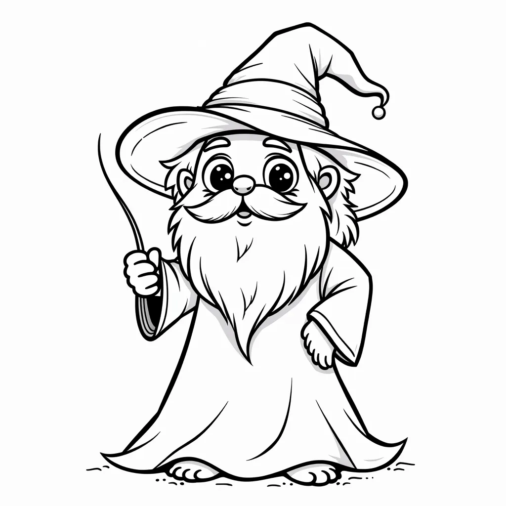 cute beats wizard coloring pages