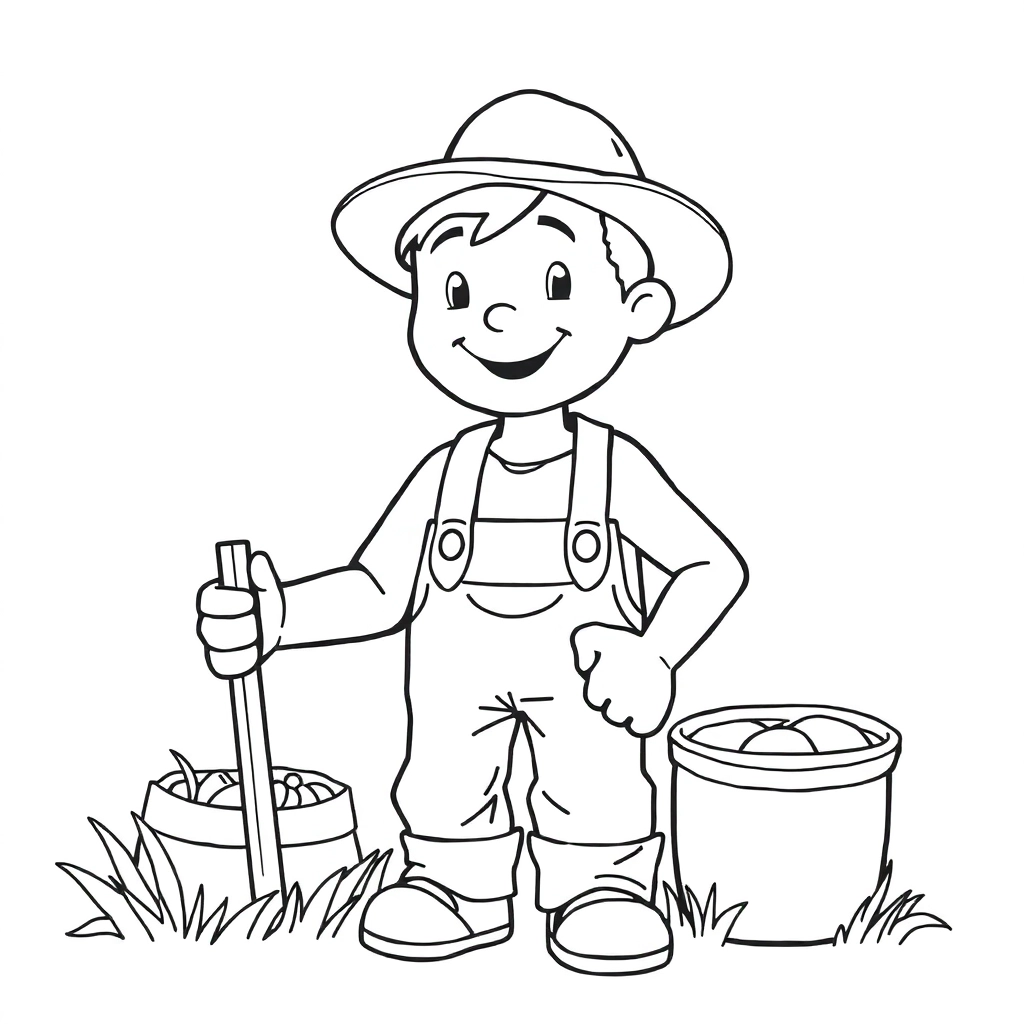 farmer boy صفحات التلوين