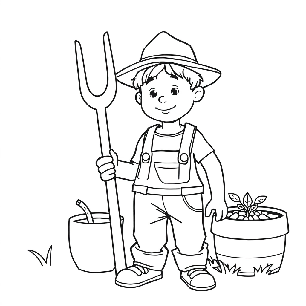 farmer boy صفحات التلوين
