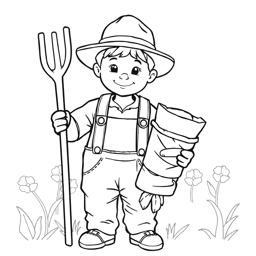 farmer boy صفحات التلوين