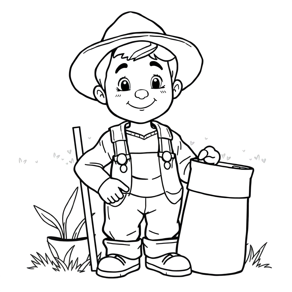 farmer boy صفحات التلوين