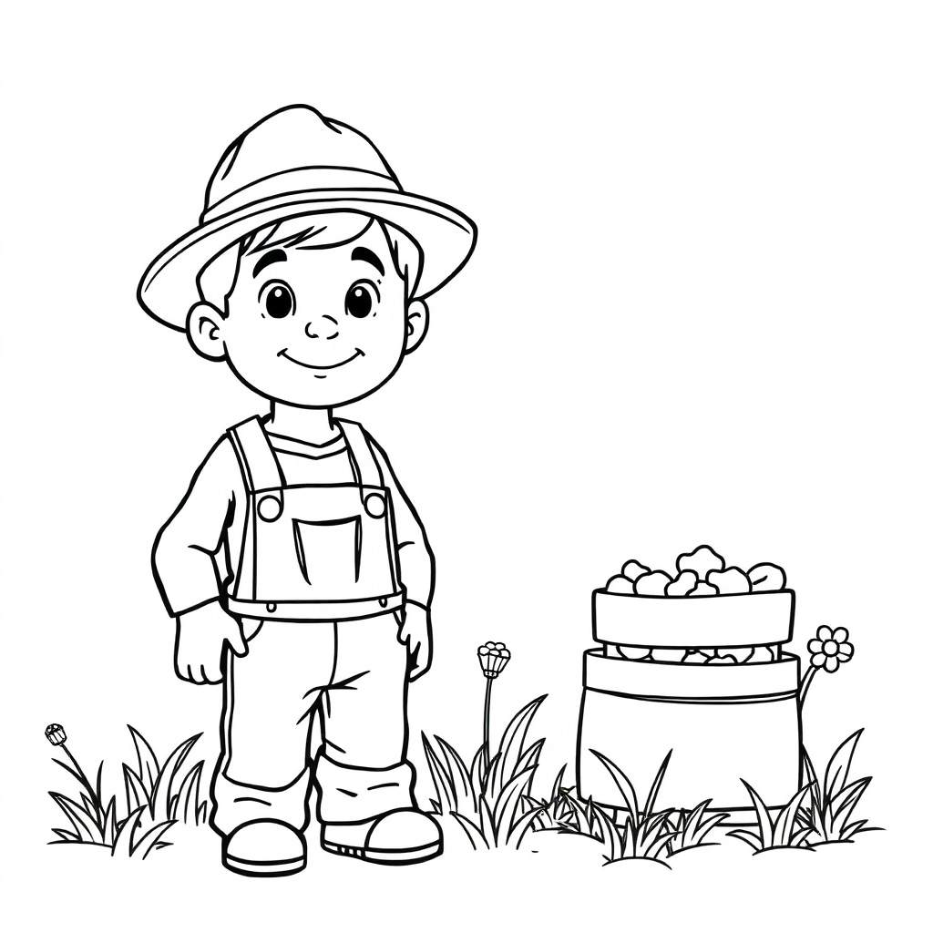 farmer boy صفحات التلوين
