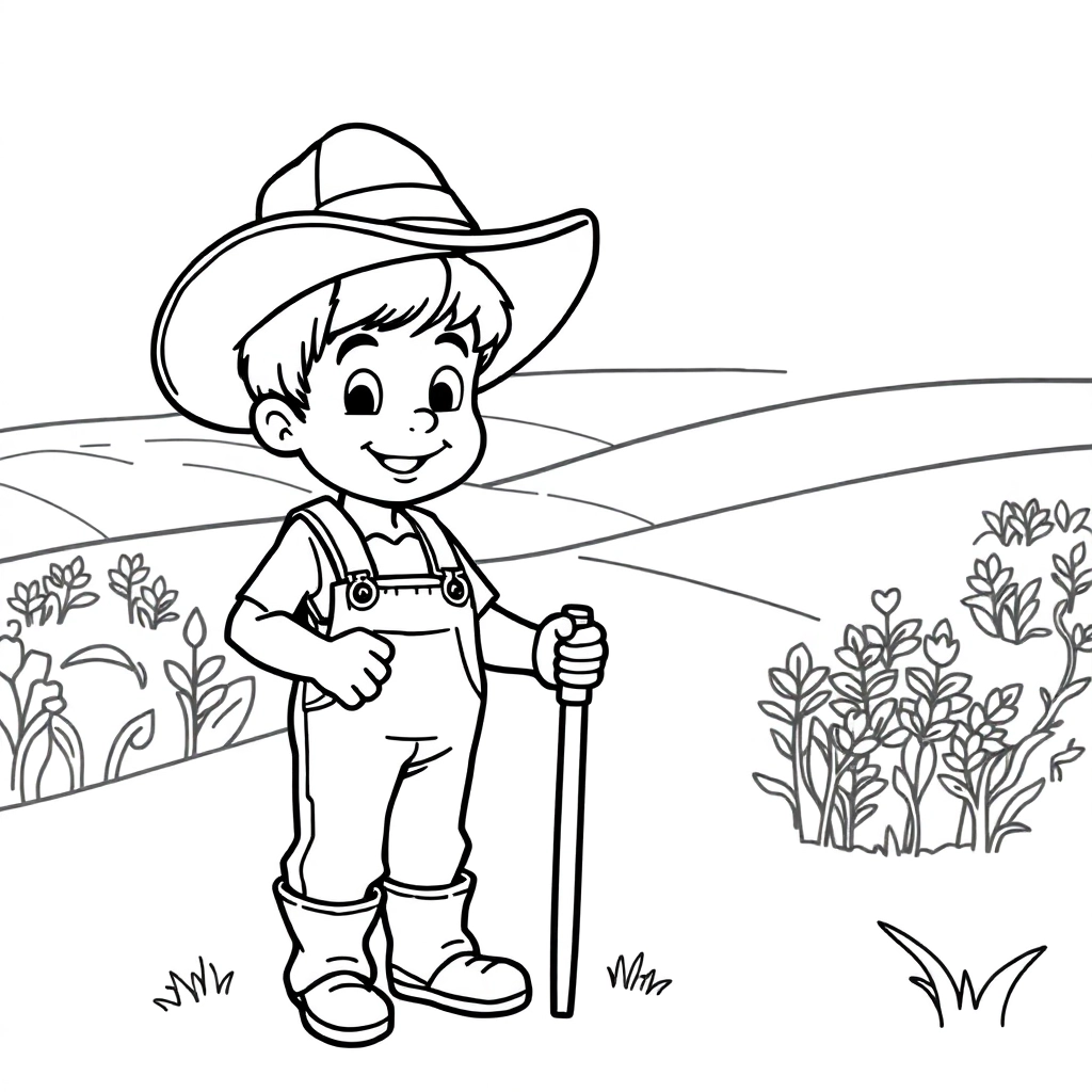 farmer boy صفحات التلوين