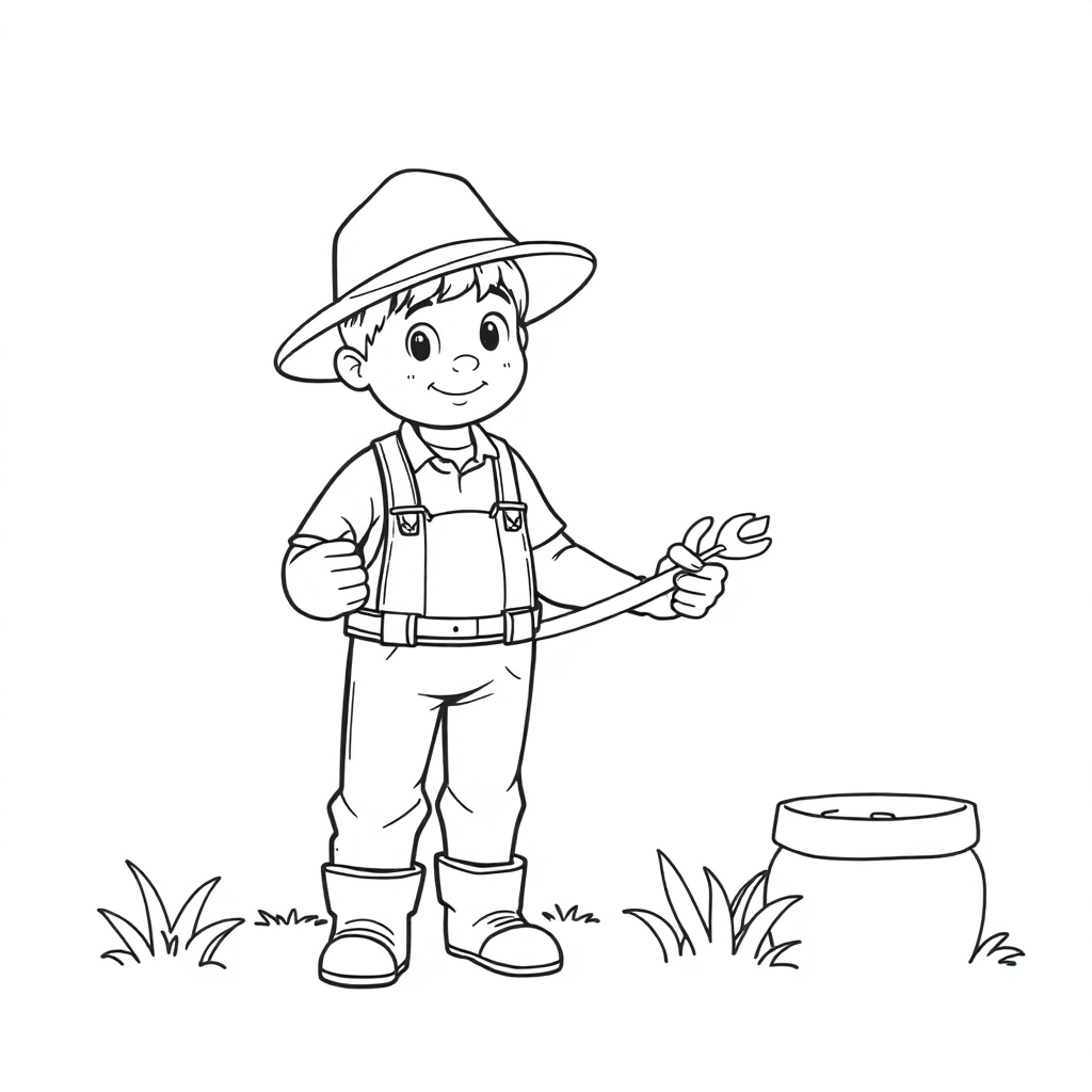 farmer boy صفحات التلوين